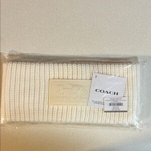 Coach Women's Ivory Knit Headband